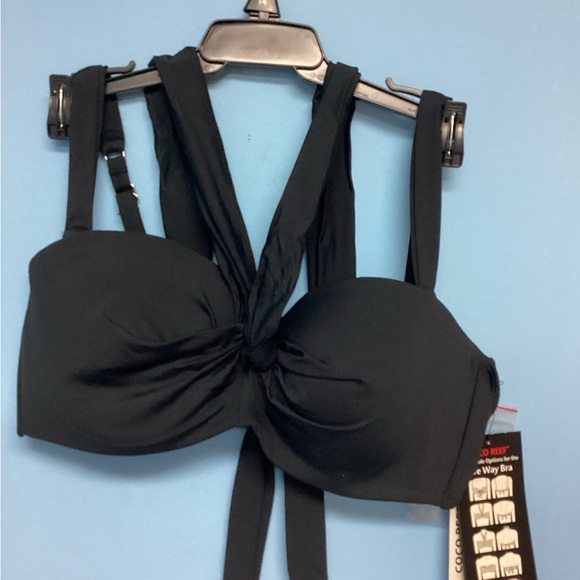 Coco Reef bikini top black U91988 NWT 36D/38 5/way - Picture 4 of 6